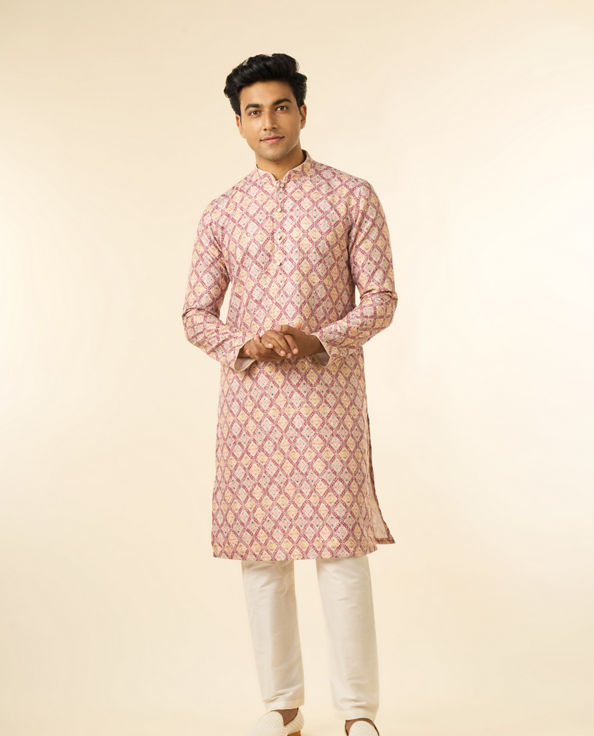 Diwas Men Beige Chic Elegance Kurta