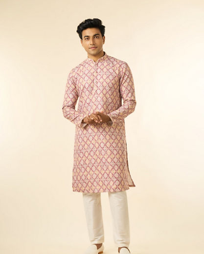 Diwas Men Beige Chic Elegance Kurta