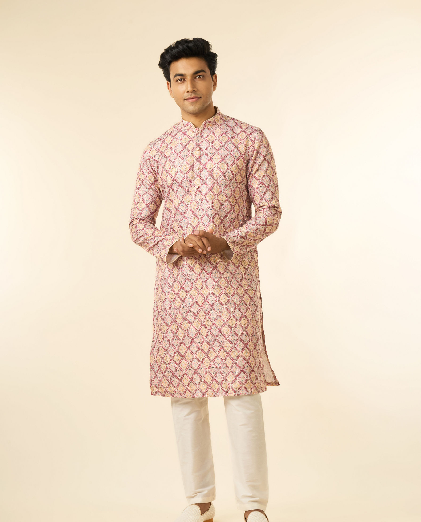 Diwas Men Beige Chic Elegance Kurta