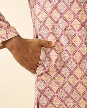 Diwas Men Beige Chic Elegance Kurta