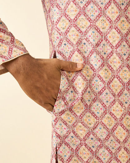 Diwas Men Beige Chic Elegance Kurta