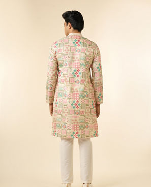 Diwas Men Delicate Beige Celebration Kurta