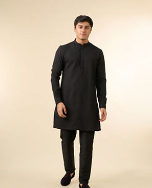 Diwas Men Black Opulence Kurta
