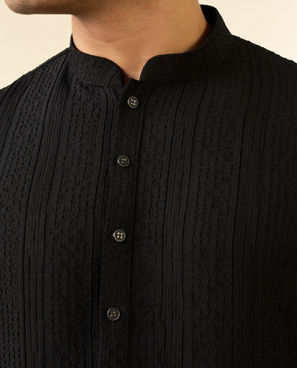 Diwas Men Black Opulence Kurta