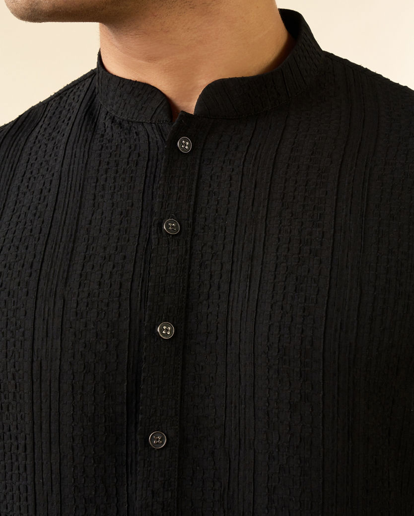 Diwas Men Black Opulence Kurta