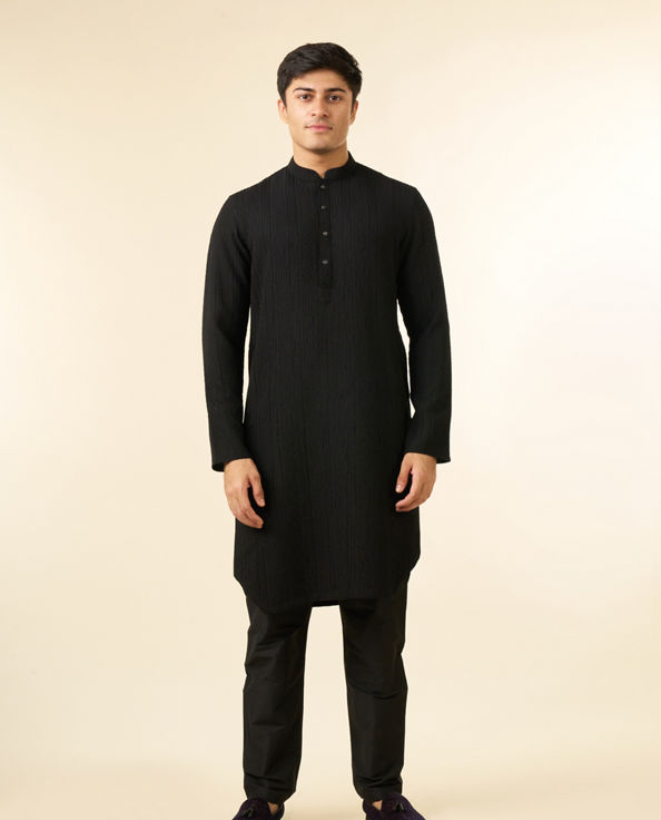 Diwas Men Black Opulence Kurta