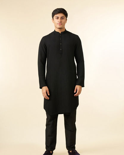 Diwas Men Black Opulence Kurta