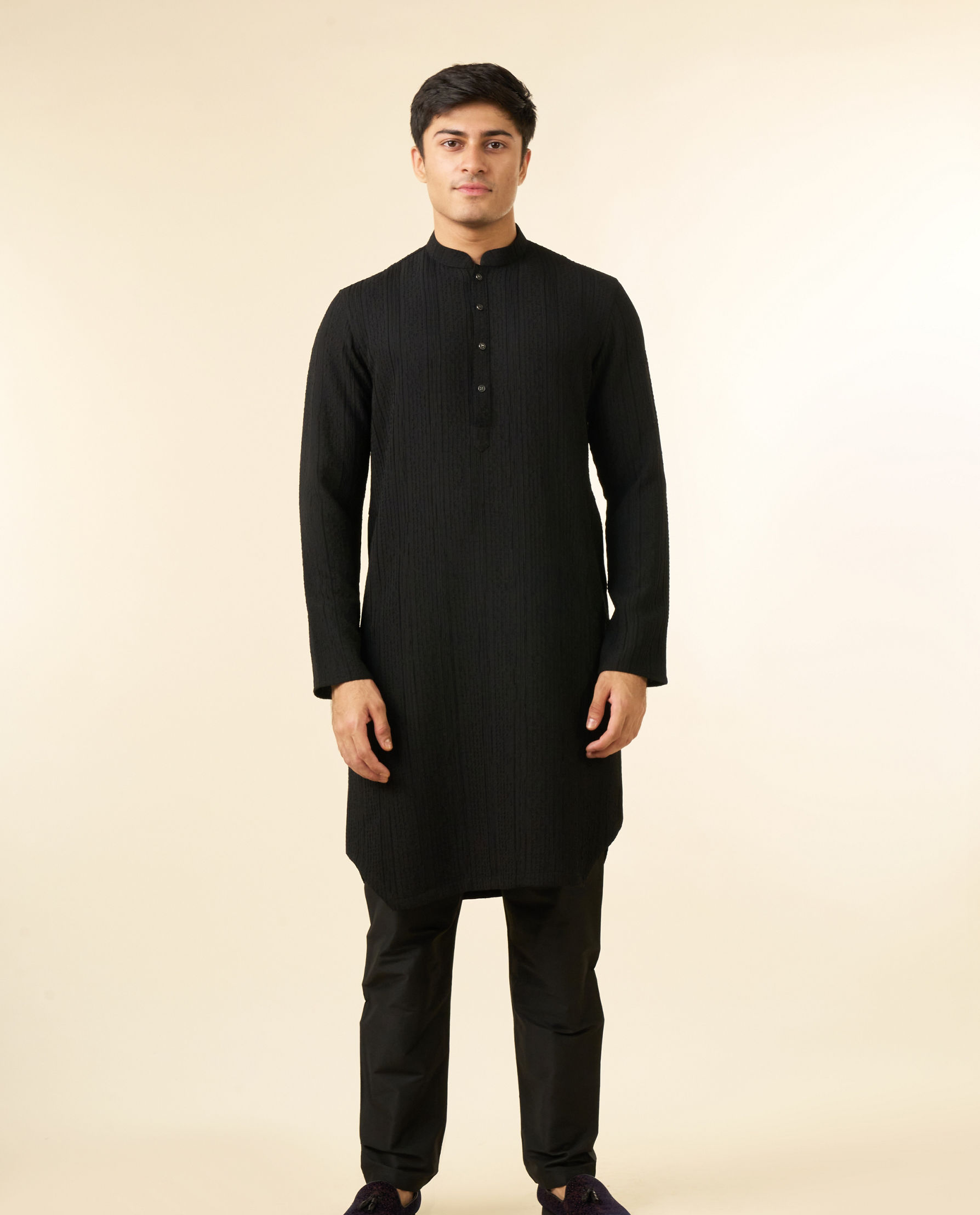 Diwas Men Black Opulence Kurta