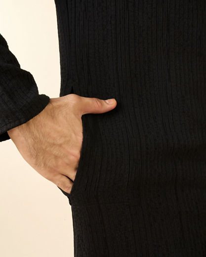 Diwas Men Black Opulence Kurta