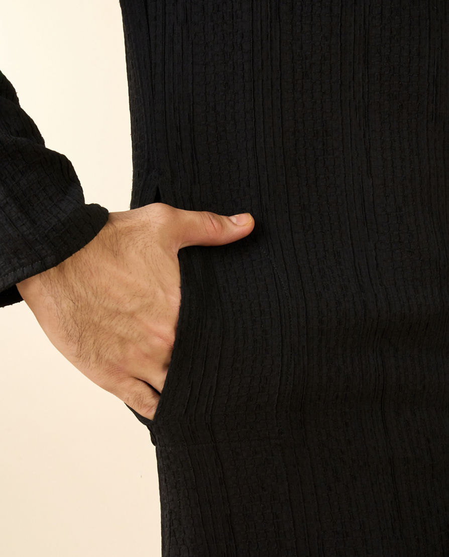 Diwas Men Black Opulence Kurta