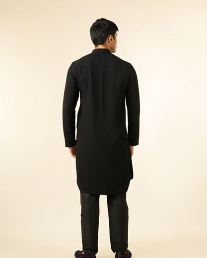 Diwas Men Black Opulence Kurta