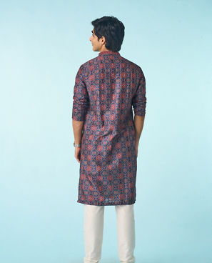 Diwas Men Dark Blue Kurta