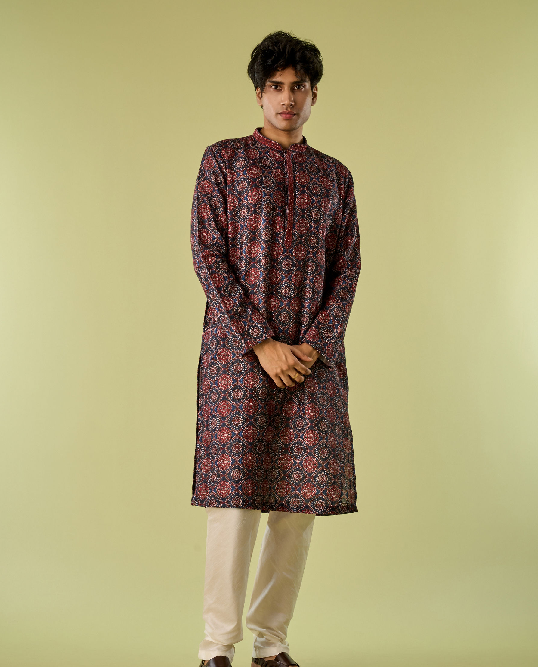 Diwas Men Dark Blue Kurta