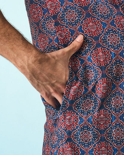 Diwas Men Dark Blue Kurta