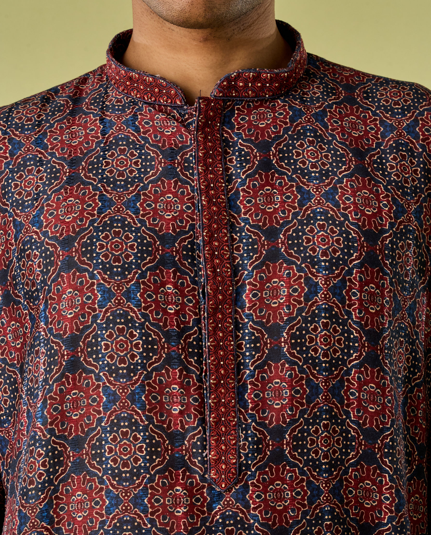 Diwas Men Dark Blue Kurta