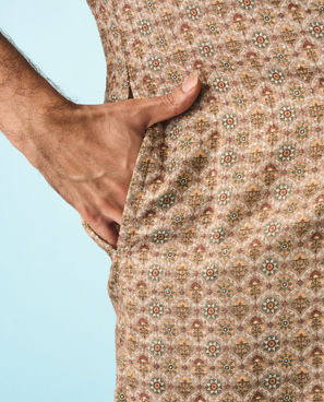 Diwas Men Mehndi Green Kurta