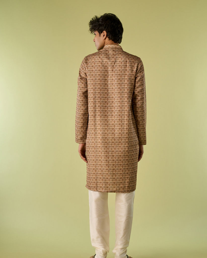 Diwas Men Mehndi Green Kurta
