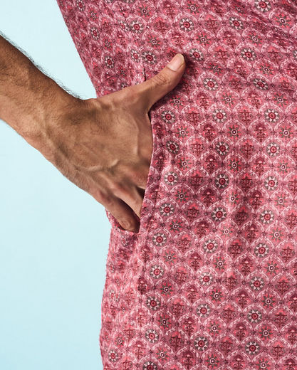 Diwas Men Dusty Pink Festive Kurta