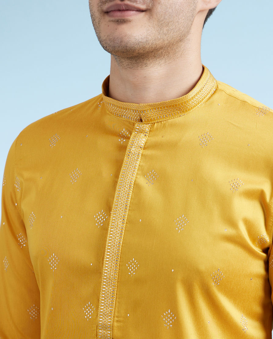 Diwas Men Mustard Celebration Kurta