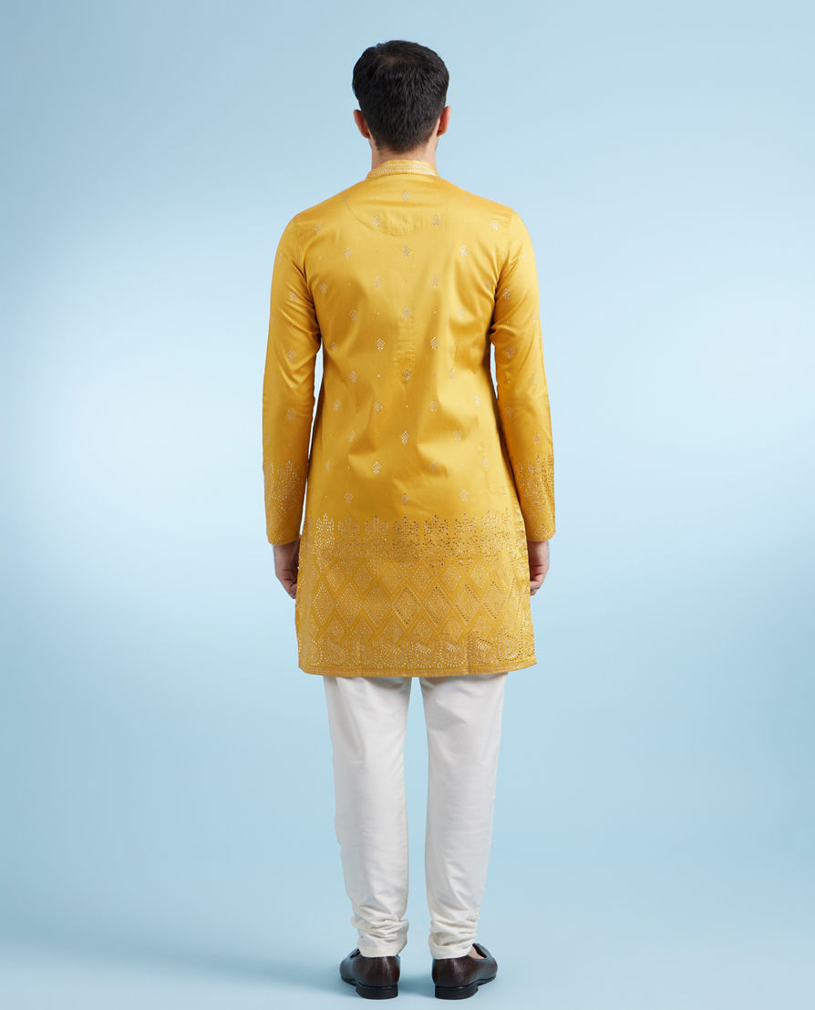 Diwas Men Mustard Celebration Kurta