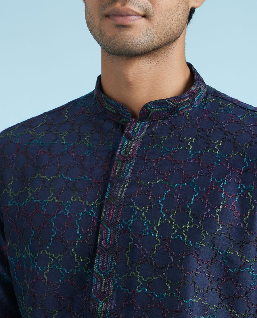 Diwas Men Blue Majesty Kurta