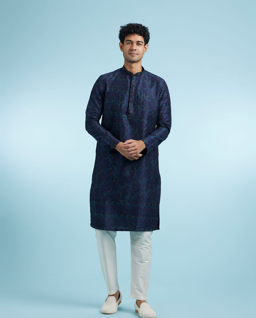 Diwas Men Blue Majesty Kurta