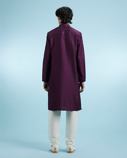 Diwas Men Purple Celebration Kurta