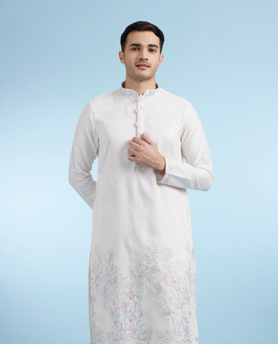 Diwas Men Cream Festival Kurta