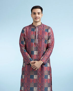 Diwas Men Majestic Maroon Kurta