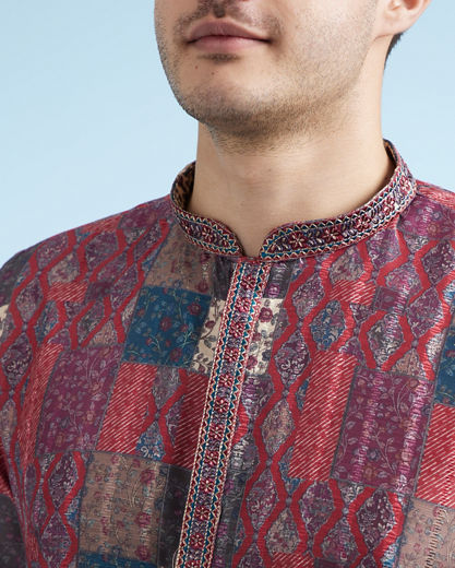 Diwas Men Majestic Maroon Kurta