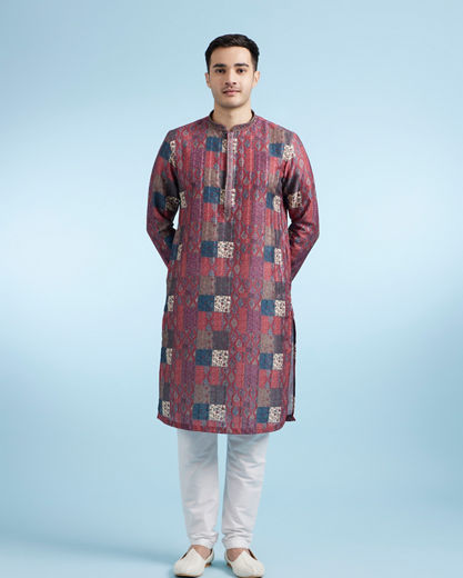 Diwas Men Majestic Maroon Kurta