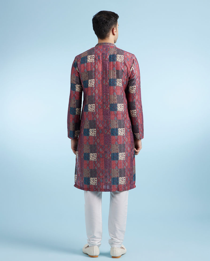 Diwas Men Majestic Maroon Kurta