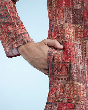 Diwas Men Rust Radiance Kurta