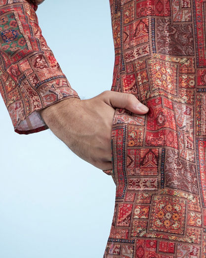 Diwas Men Rust Radiance Kurta