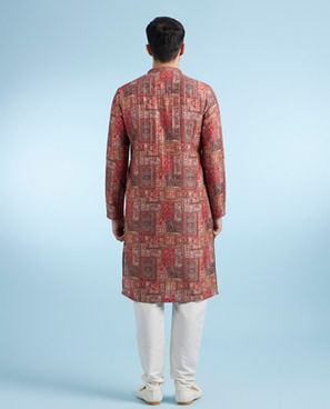 Diwas Men Rust Radiance Kurta