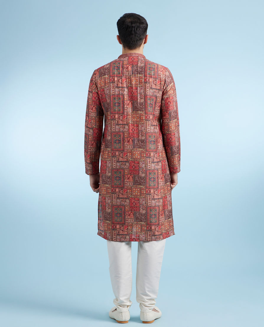 Diwas Men Rust Radiance Kurta