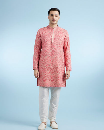 Diwas Men Rani Pink Festival Kurta