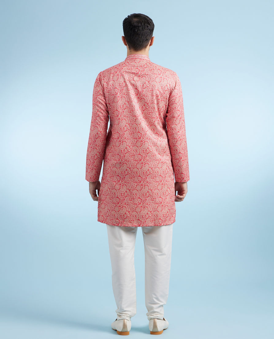 Diwas Men Rani Pink Festival Kurta