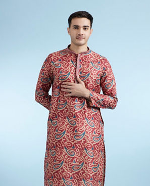 Diwas Men Maroon Elegance Kurta