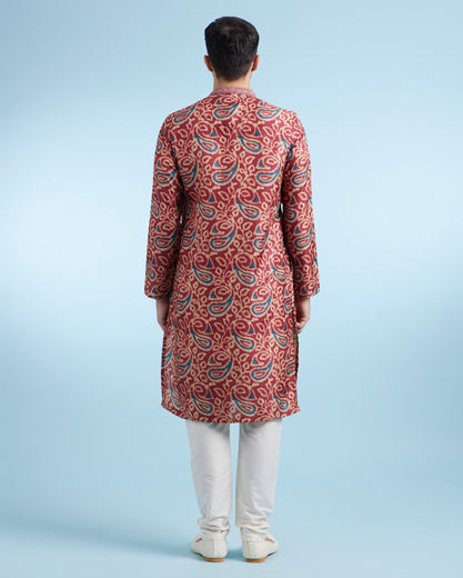 Diwas Men Maroon Elegance Kurta