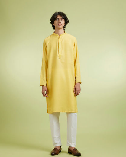 Diwas Men Yellow Enchantment Kurta