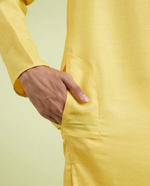 Diwas Men Yellow Enchantment Kurta