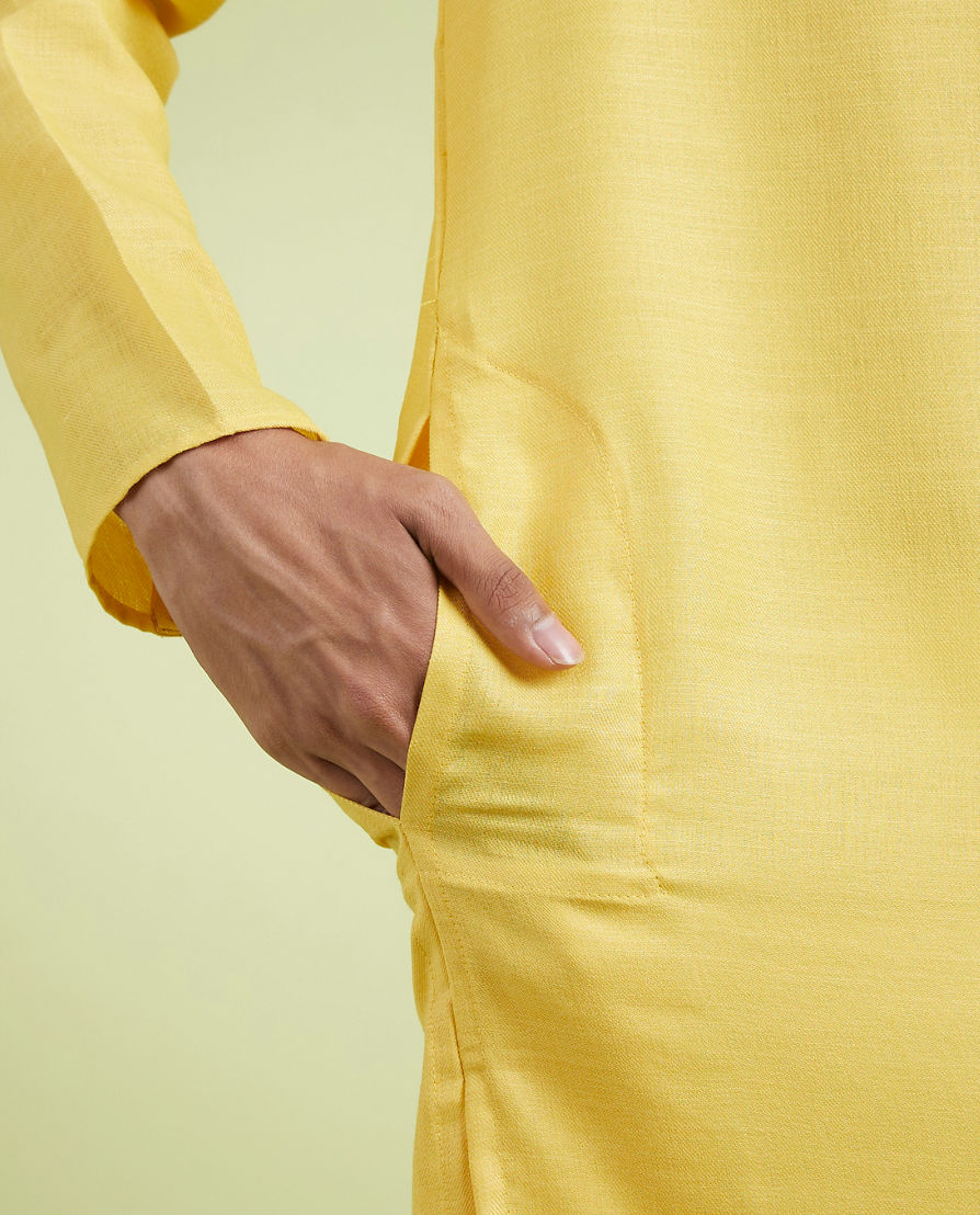Diwas Men Yellow Enchantment Kurta