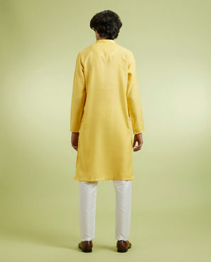 Diwas Men Yellow Enchantment Kurta