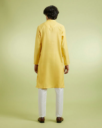 Diwas Men Yellow Enchantment Kurta