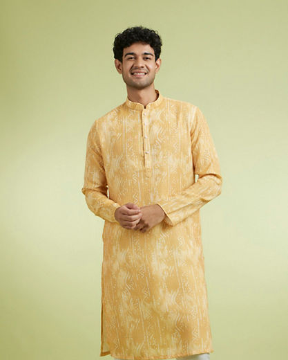 Diwas Men Mustard Debonair Kurta