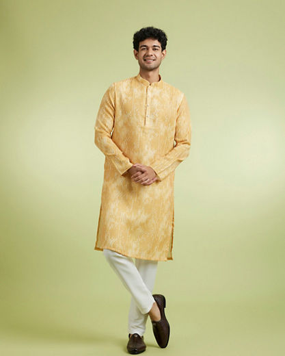 Diwas Men Mustard Debonair Kurta