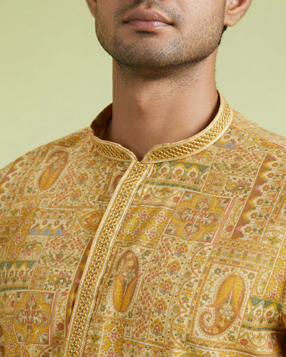 Diwas Men Radiant Mustard Viscose Kurta