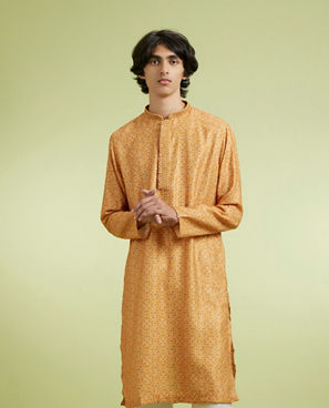 Diwas Men Mustard Magic Kurta