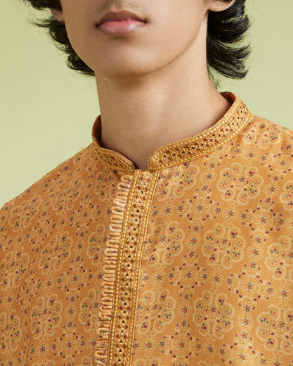 Diwas Men Mustard Magic Kurta